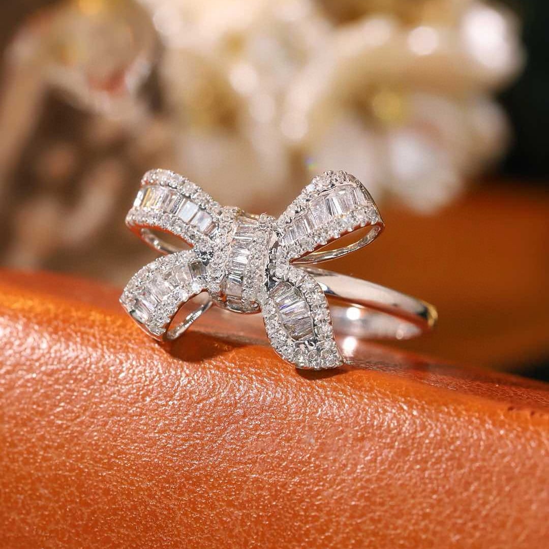 14k Gold 0.5 Ct Natural H Diamond Ring - 3