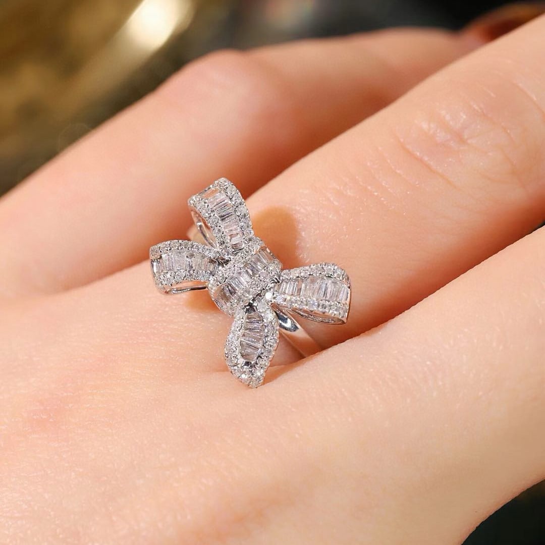 14k Gold 0.5 Ct Natural H Diamond Ring - 8