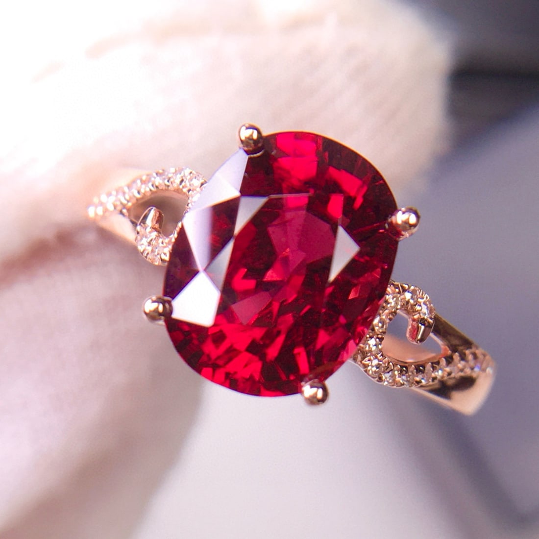 14k Gold 3.35 Ct Natural Tourmaline & Diamond Ring - 3