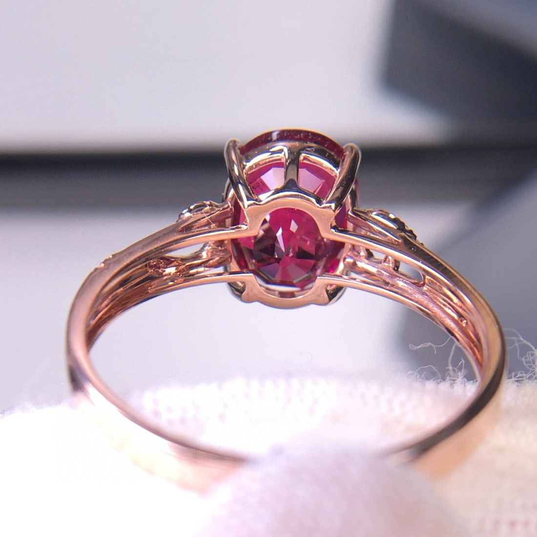 14k Gold 3.35 Ct Natural Tourmaline & Diamond Ring - 5