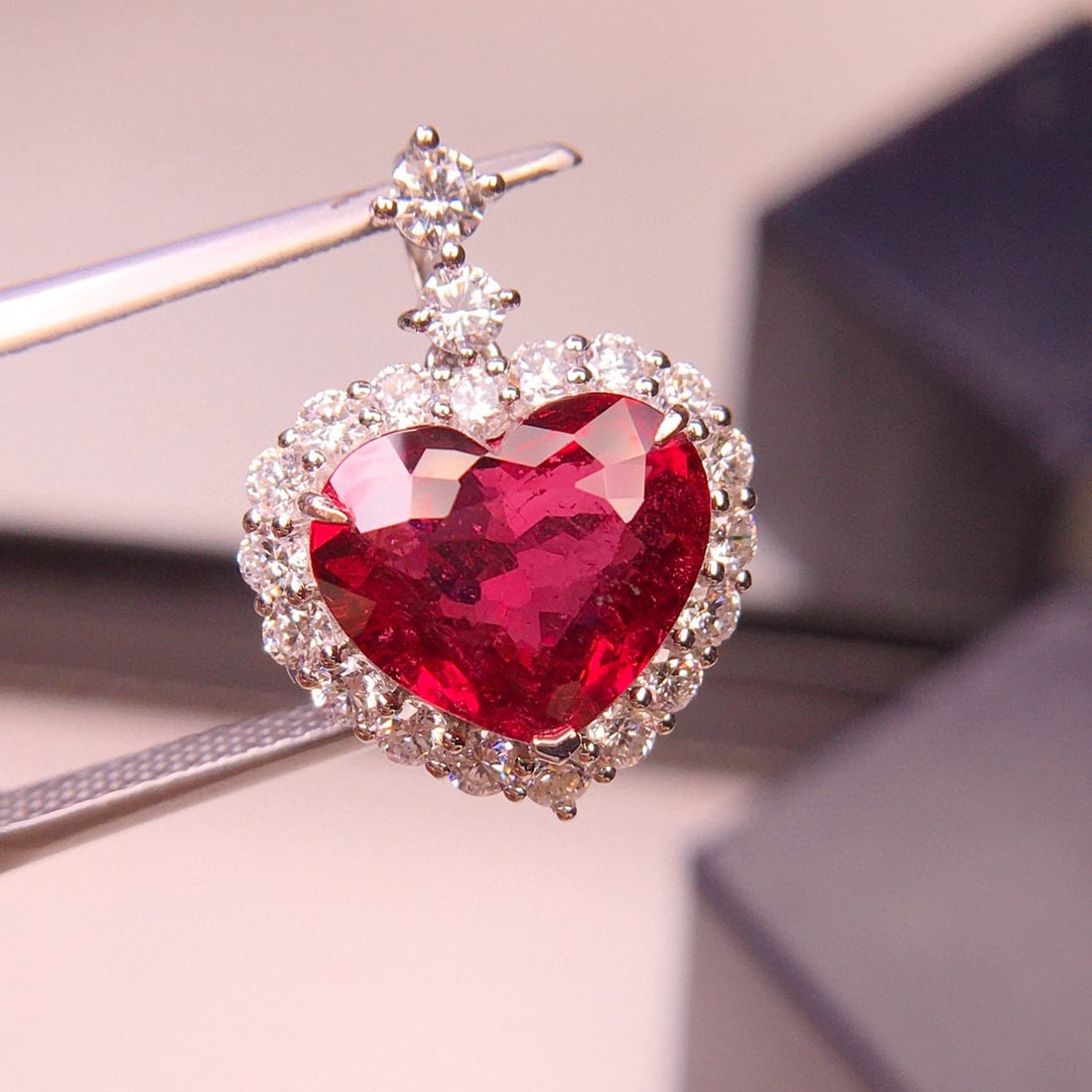 14k Gold 4.1 Ct Natural Tourmaline & Diamond Pendant( Without Chain ) - 5