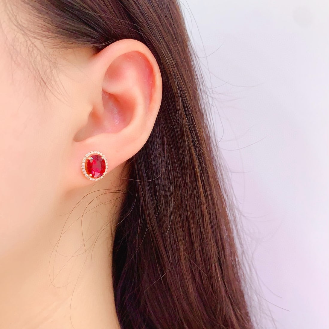 14k Gold 4.00 Ct Natural Tourmaline & Diamond Earrings - 5