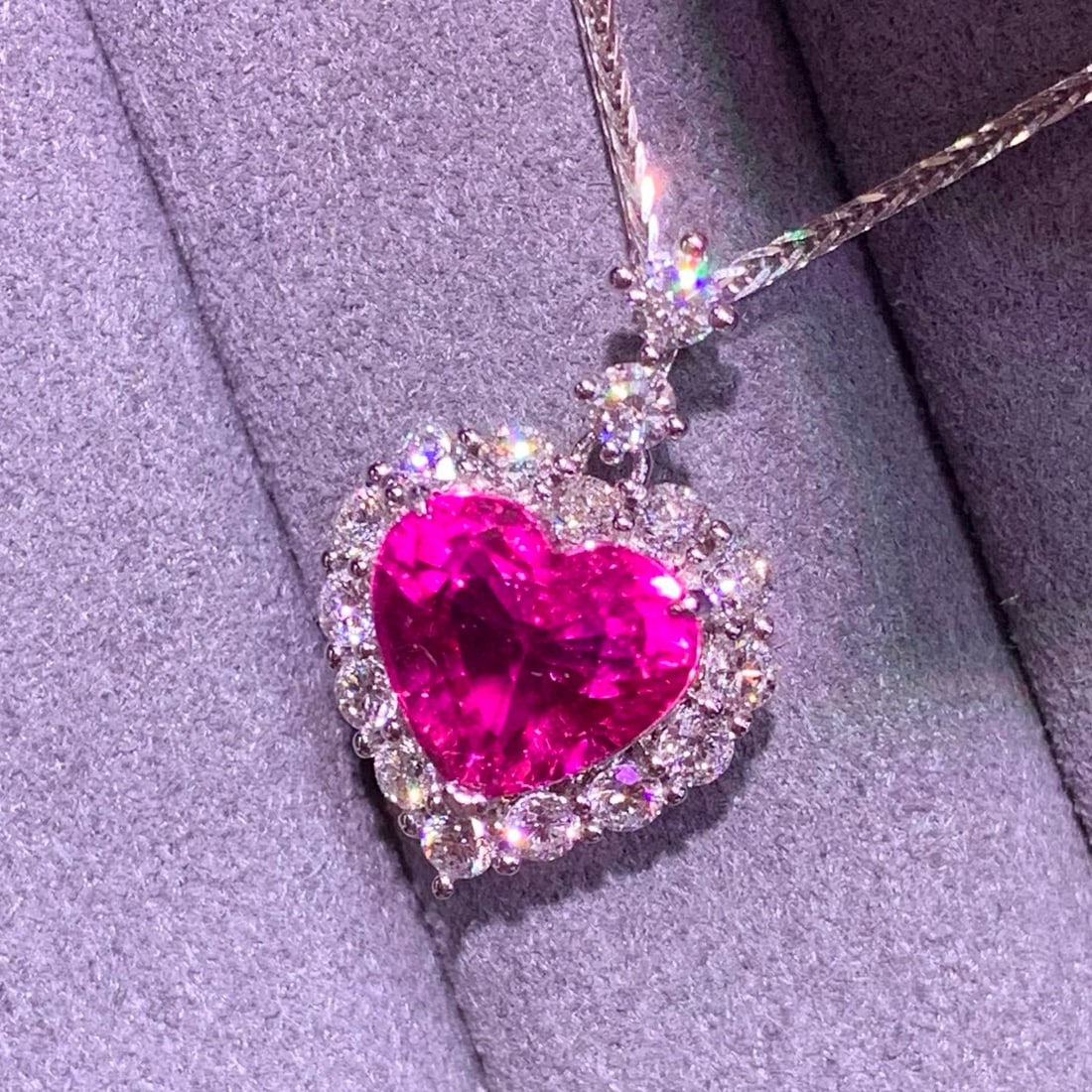 14k Gold 2.95 Ct Natural Tourmaline & Diamond Pendant( Without Chain ) - 6