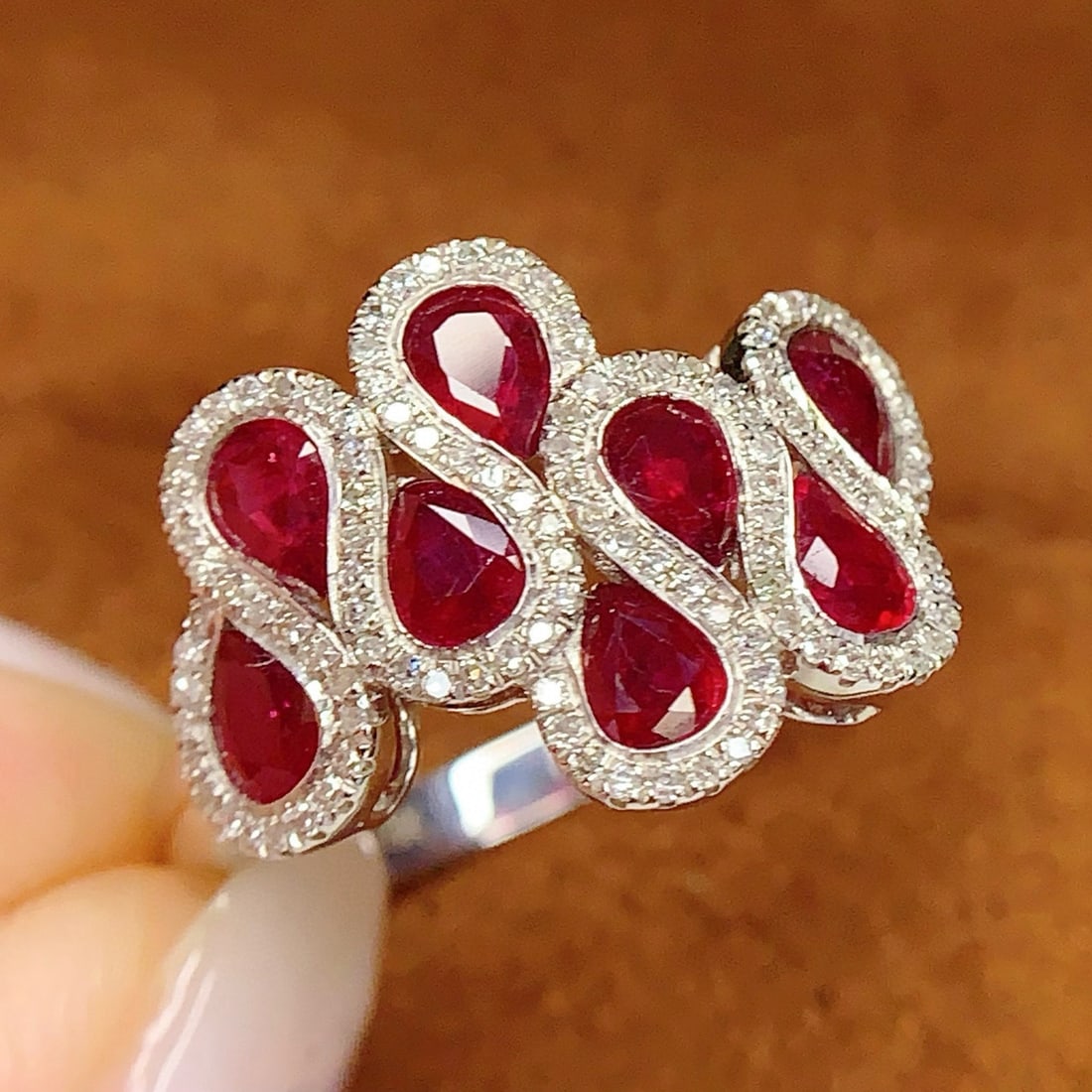 14k Gold 2.8 Ct Natural Ruby & Diamond Ring - 3