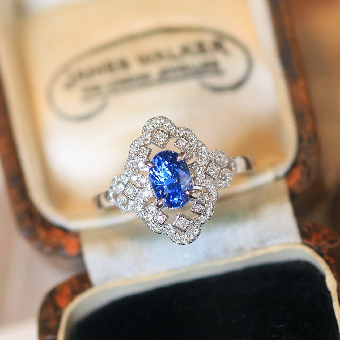 14k Gold 1.36 Ctw Natural Sapphire & Diamond Ring - 2