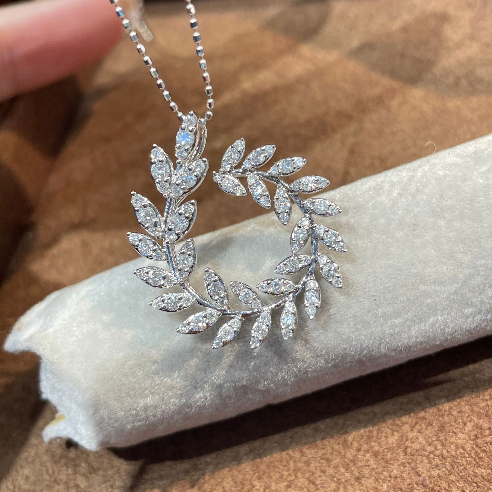 14k Gold 0.80 Ct Natural H Diamond Pendant( Without Chain ) - 2