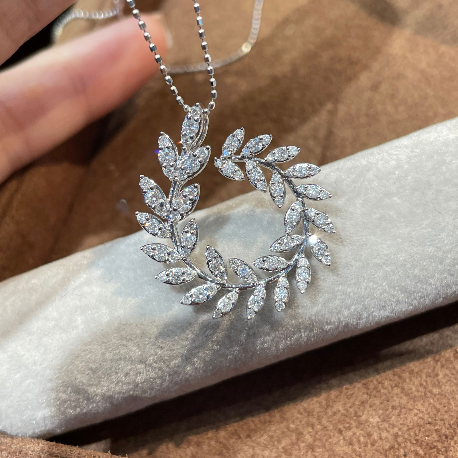 14k Gold 0.80 Ct Natural H Diamond Pendant( Without Chain ) - 3