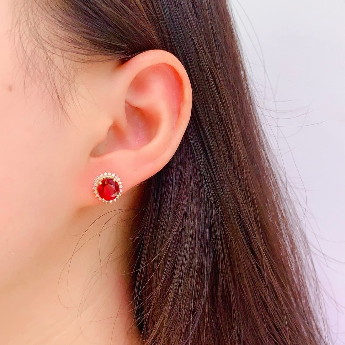 14k Gold 3.8 Ct Natural Tourmaline & Diamond Earrings - 6