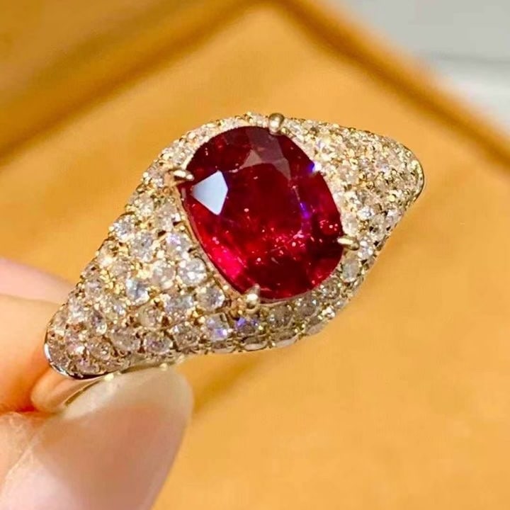 14k Gold 1.01 Ct Natural Ruby & Diamond Ring - 5