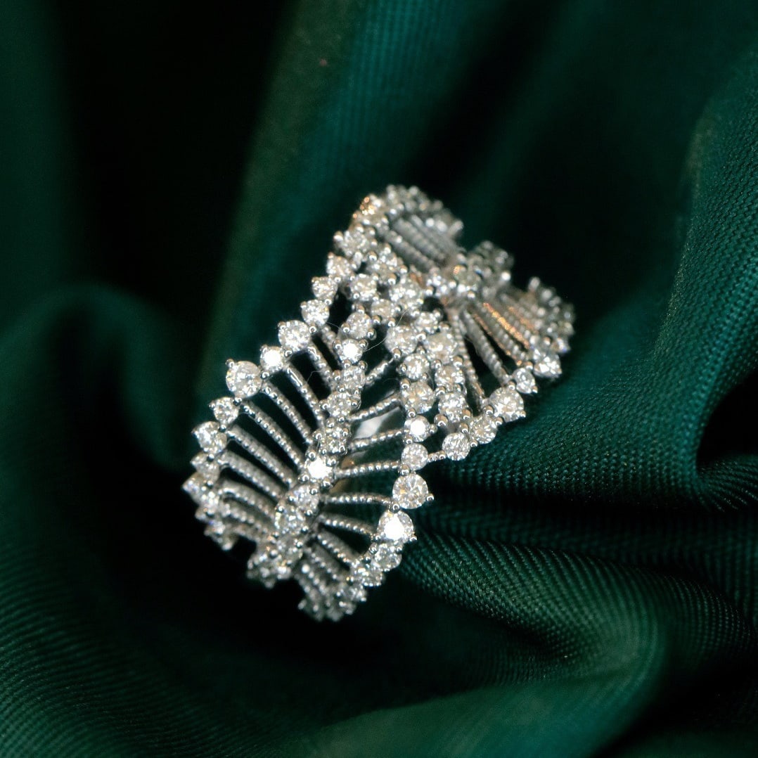 14k Gold 0.65 Ct Natural H Diamond Ring - 2