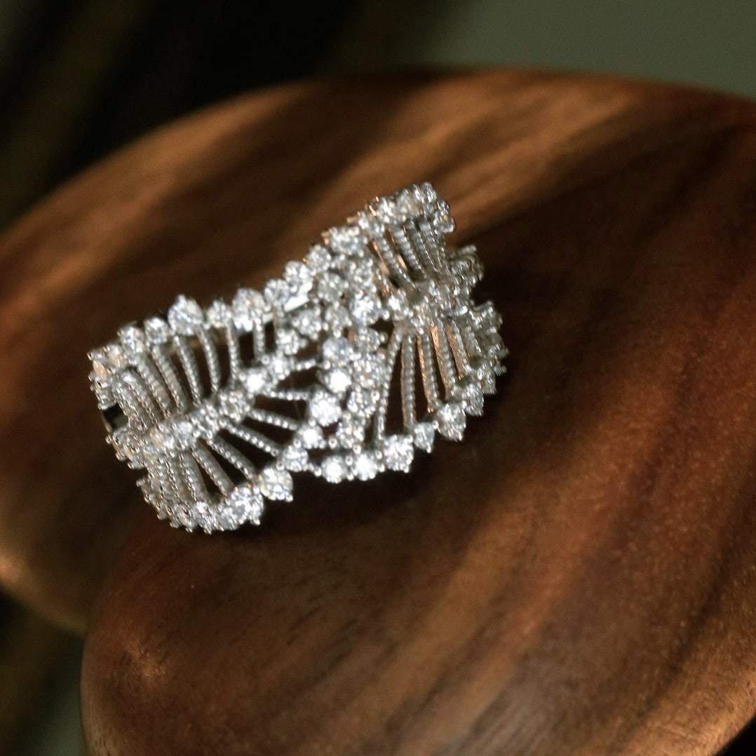 14k Gold 0.65 Ct Natural H Diamond Ring - 5