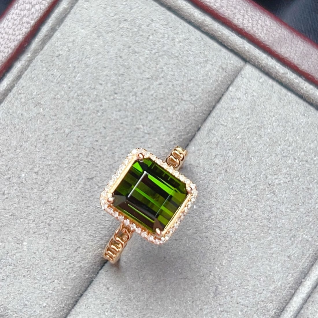 14k Gold 3.57 Ctw Natural Tourmaline & Diamond Ring - 3