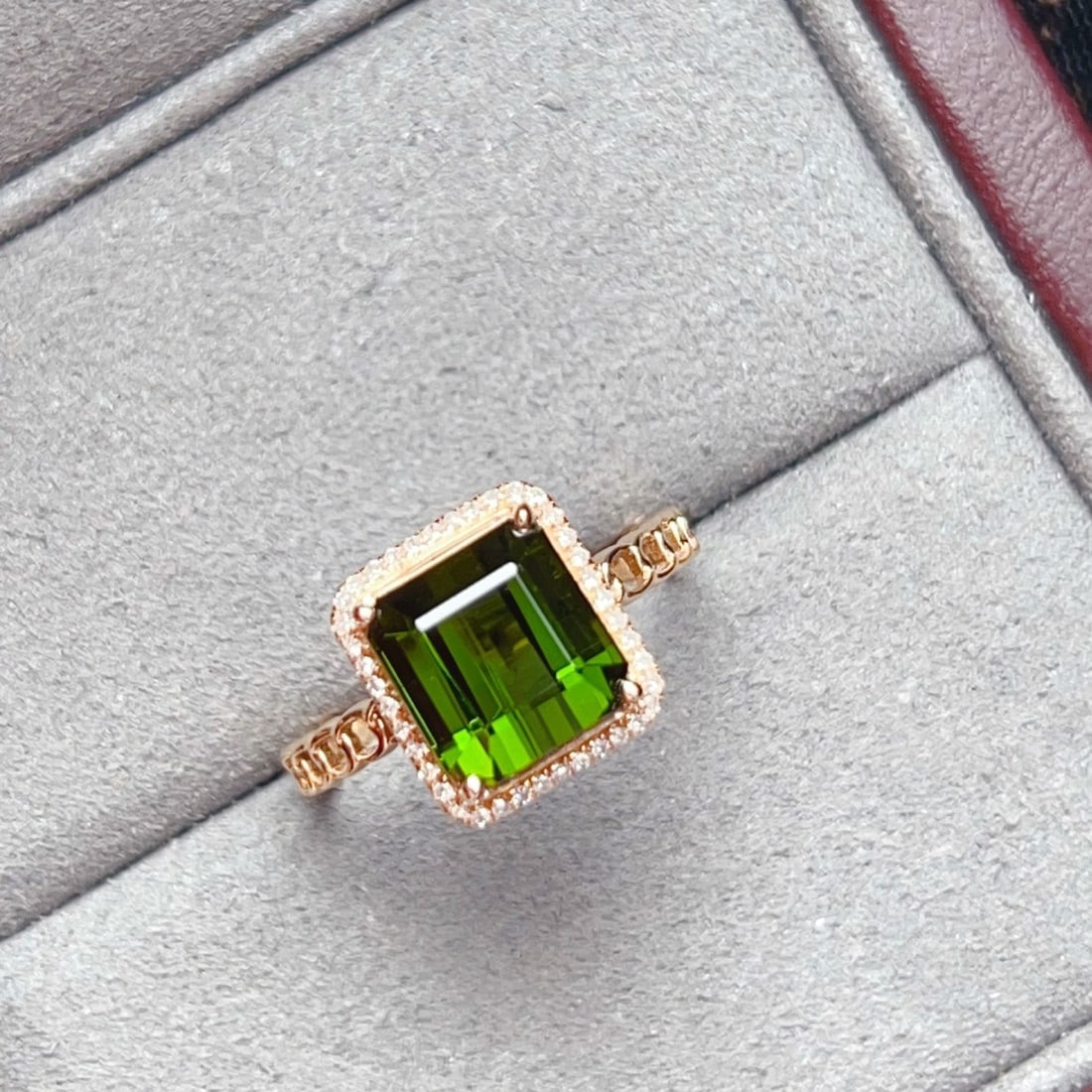 14k Gold 3.57 Ctw Natural Tourmaline & Diamond Ring - 6