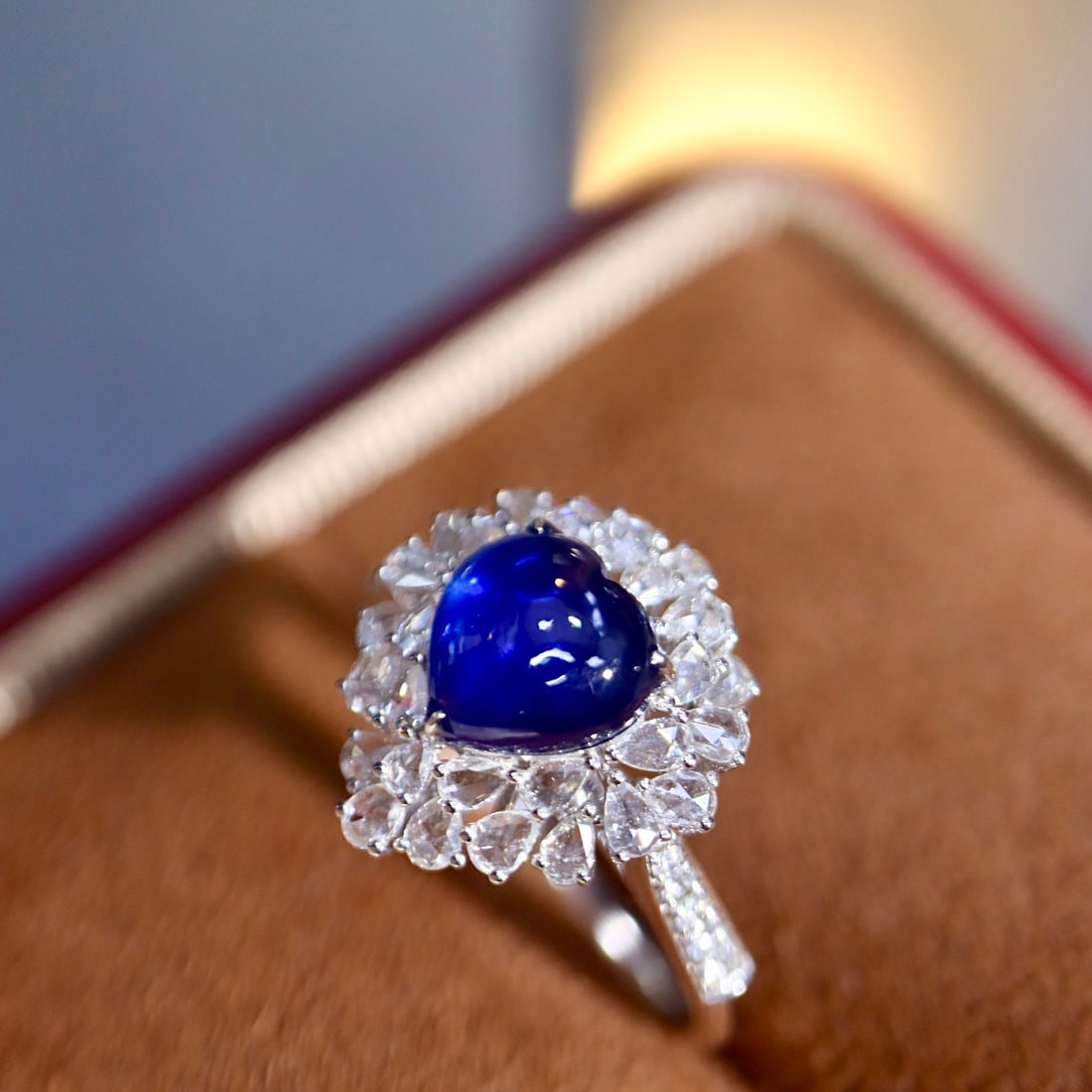 14k Gold 2.45 Ctw Natural Sapphire & Diamond Ring - 2