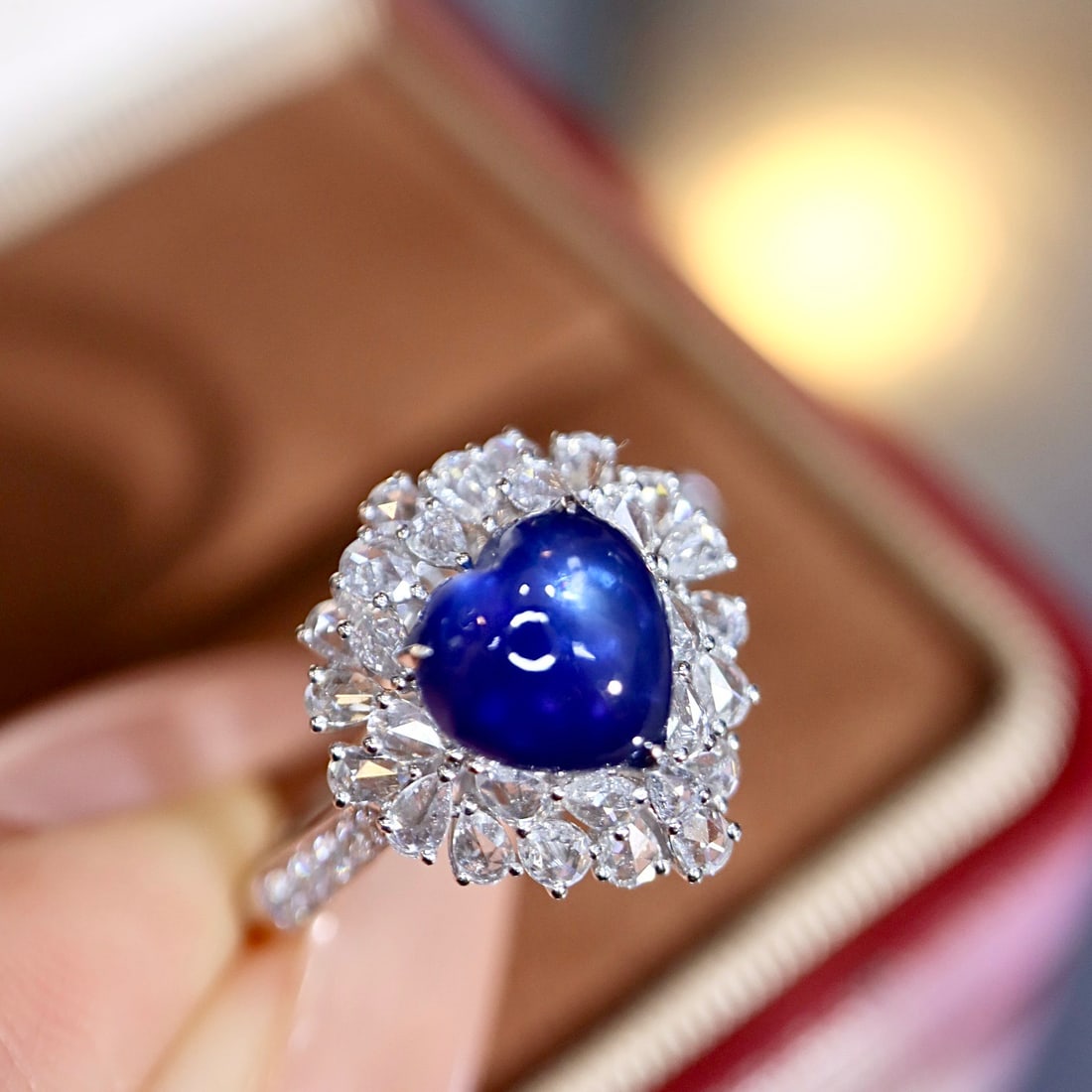 14k Gold 2.45 Ctw Natural Sapphire & Diamond Ring - 4
