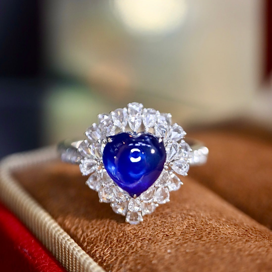 14k Gold 2.45 Ctw Natural Sapphire & Diamond Ring - 5