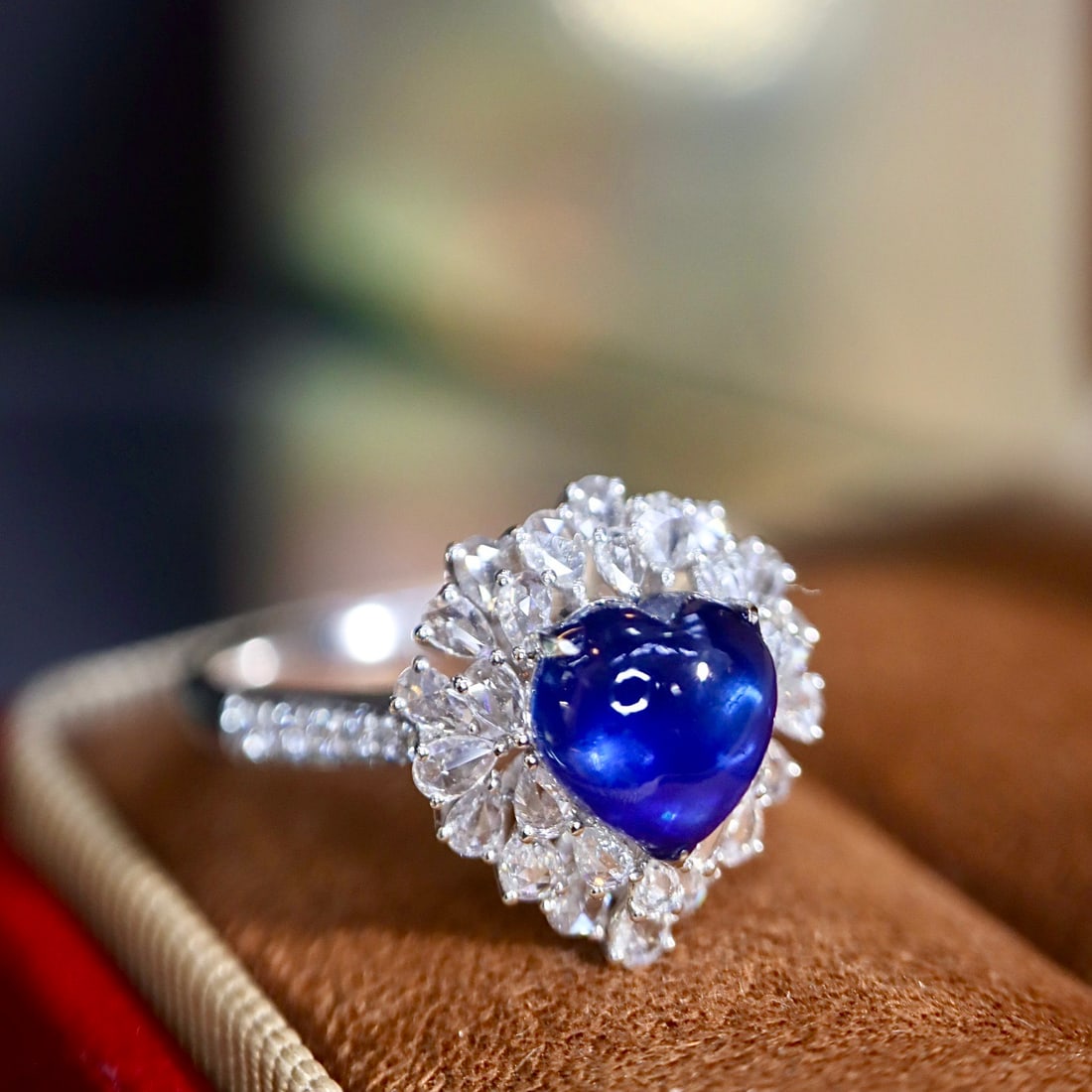 14k Gold 2.45 Ctw Natural Sapphire & Diamond Ring - 6