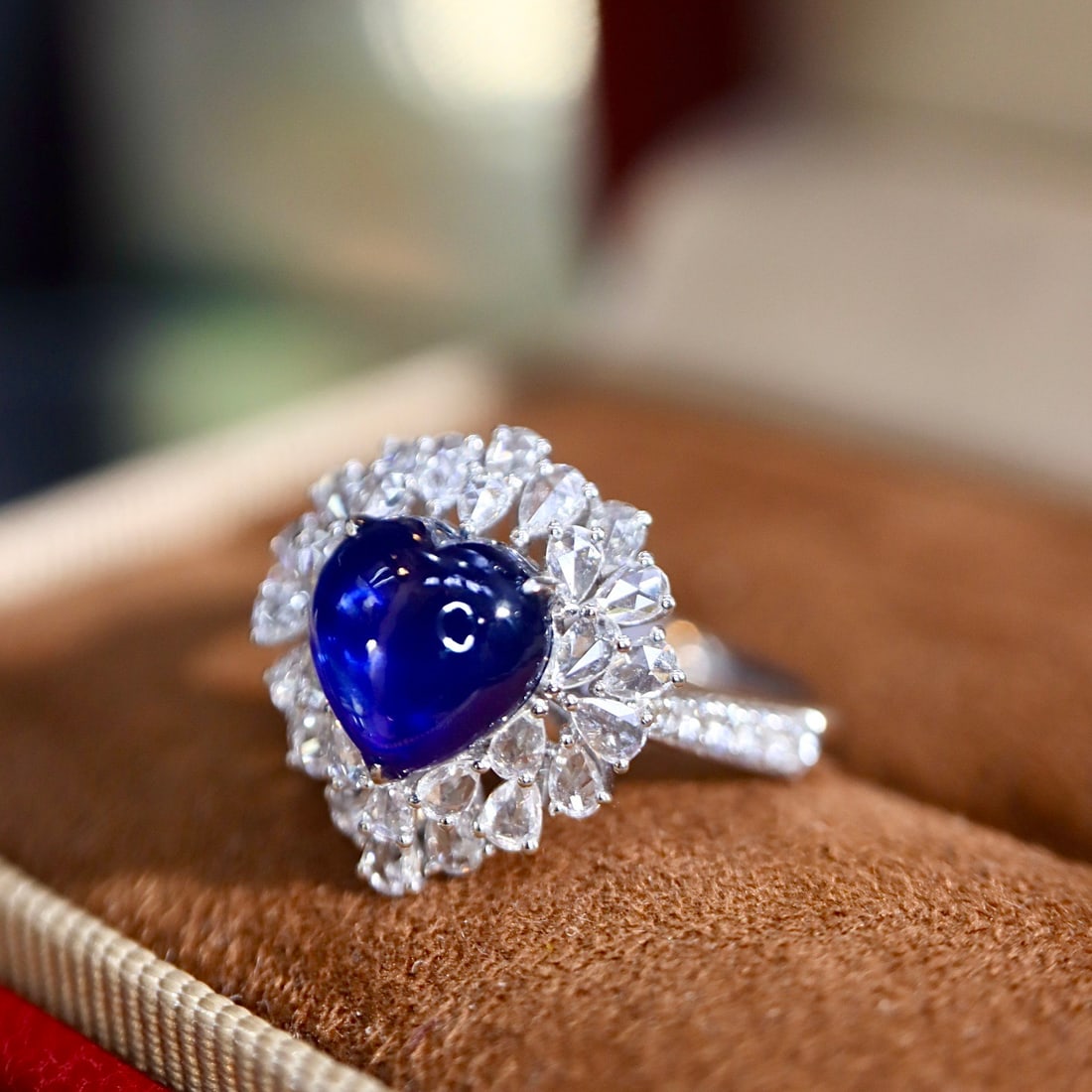 14k Gold 2.45 Ctw Natural Sapphire & Diamond Ring - 7