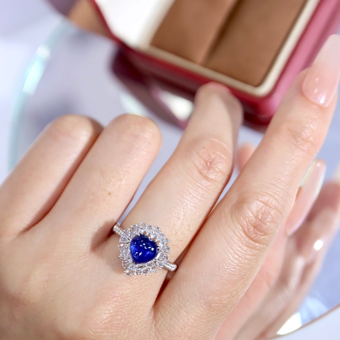 14k Gold 2.45 Ctw Natural Sapphire & Diamond Ring - 8