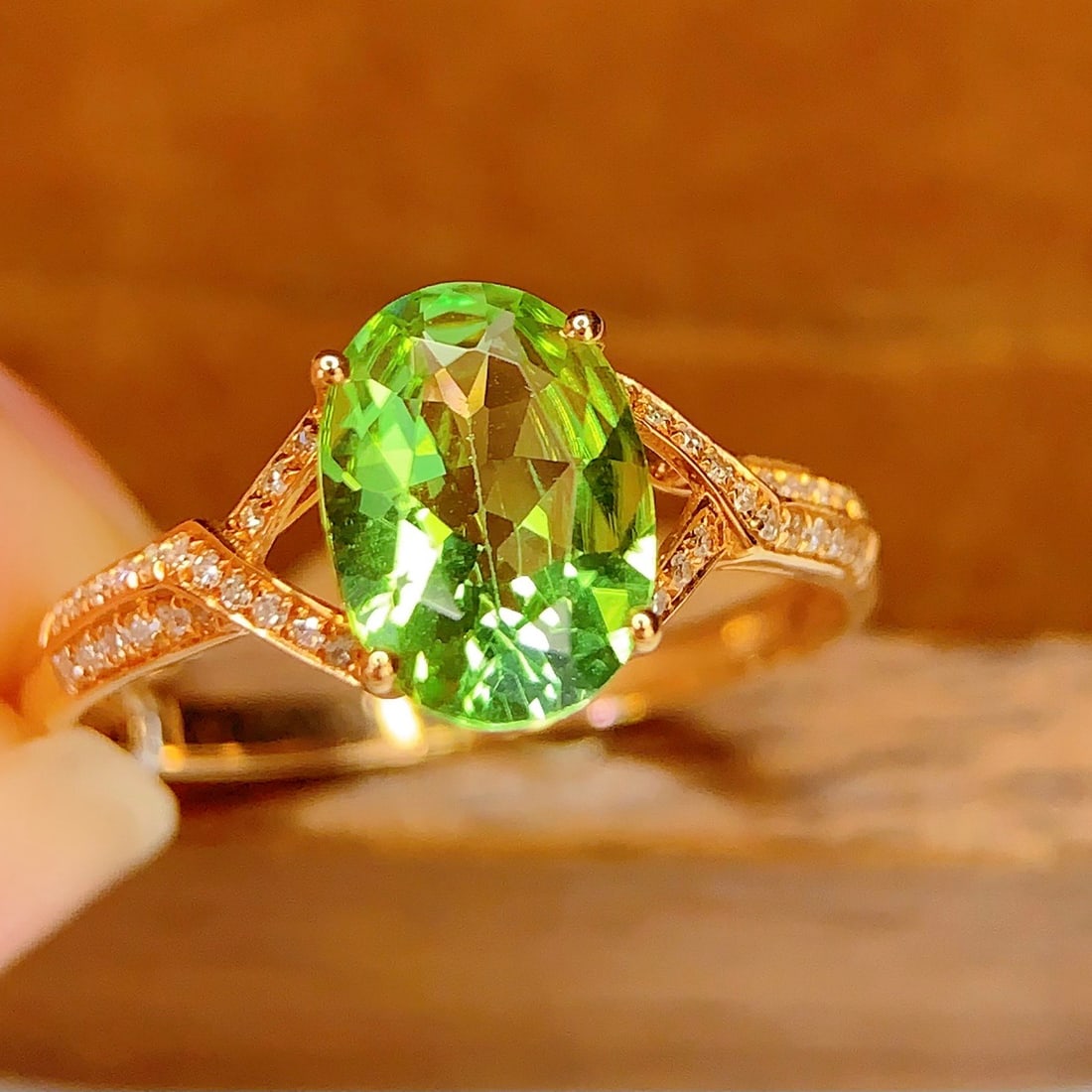 14k Gold 1.28 Ct Natural Tourmaline & Diamond Ring - 2