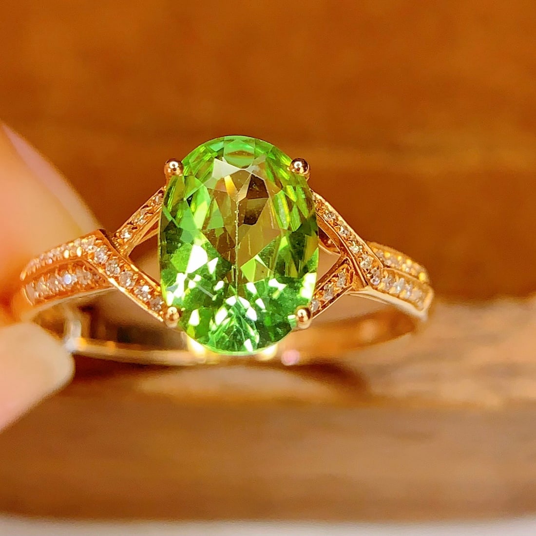 14k Gold 1.28 Ct Natural Tourmaline & Diamond Ring - 3