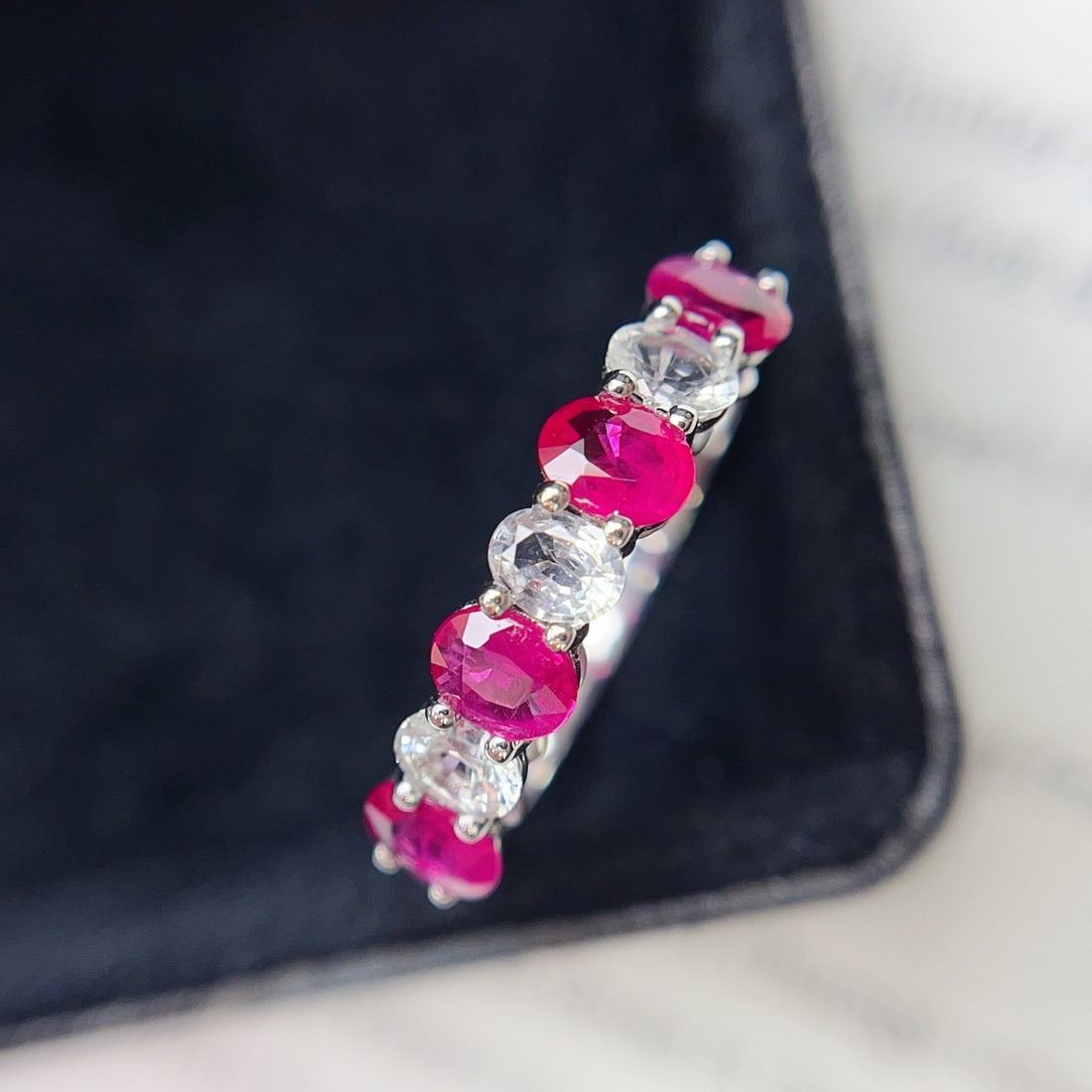 14k Gold 1.20 Ct Natural Ruby & Sapphire Ring - 2