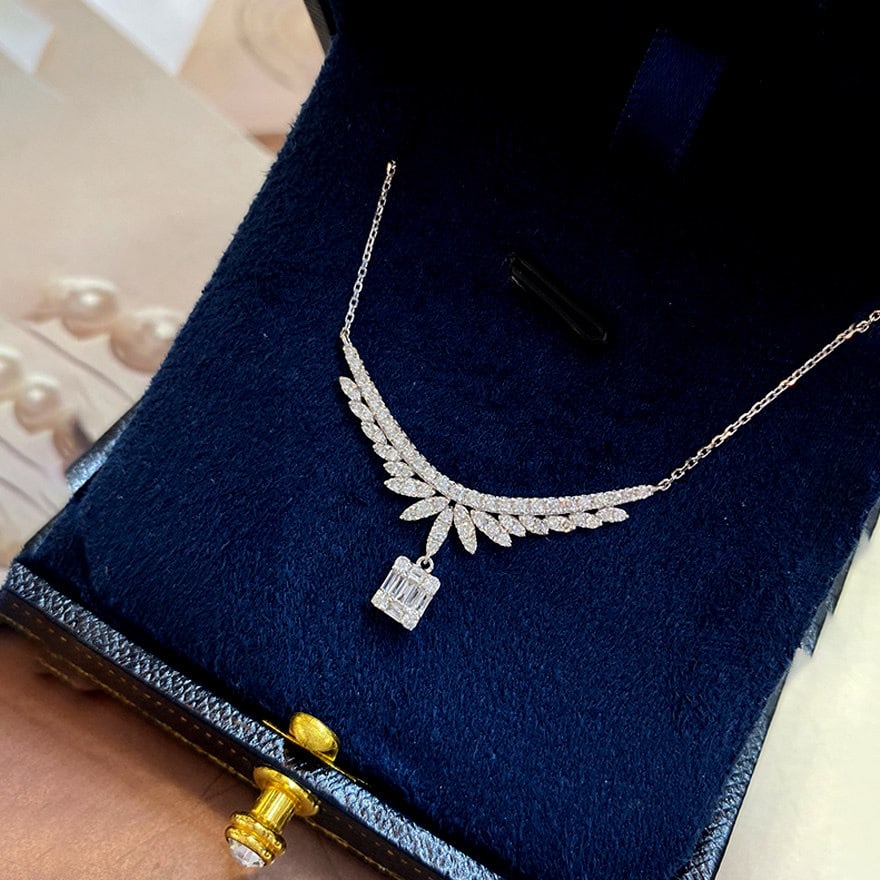 14k Gold 0.5 Ct Natural H Diamond Necklace - 3