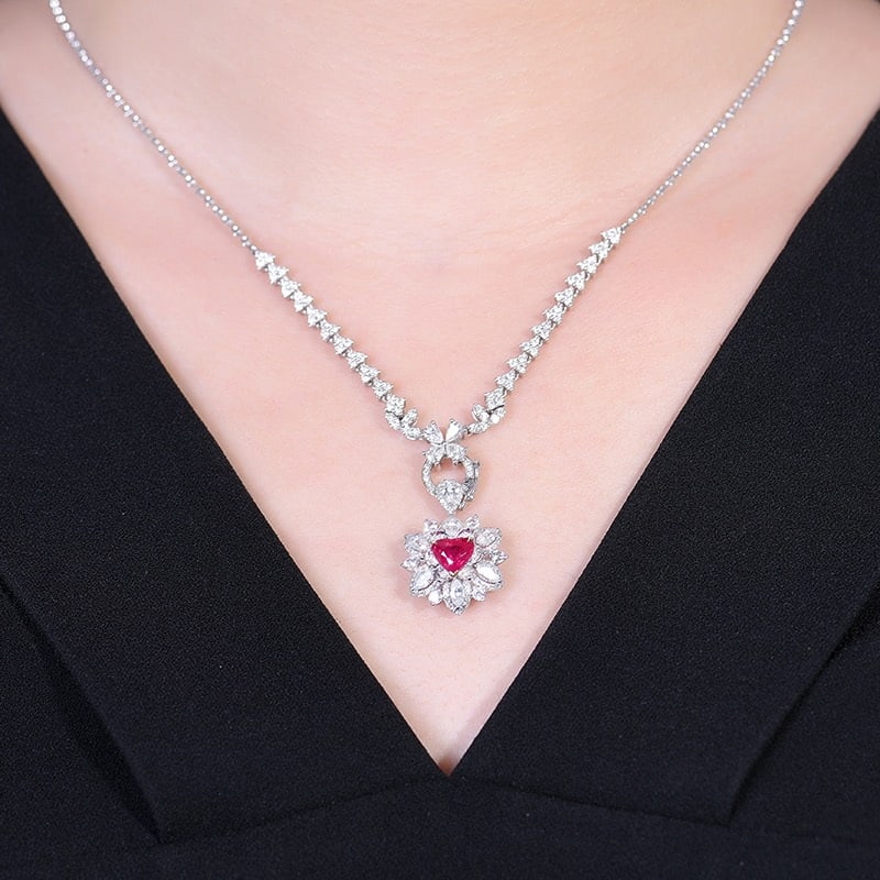 14k Gold 1.34 Ctw Natural Ruby & Diamond Ring/pendant( Without Chain ) - 8