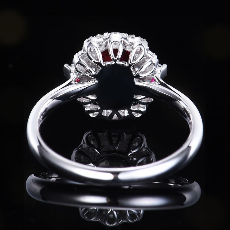 14k Gold 1.36 Ctw Natural Ruby & Diamond Ring - 4