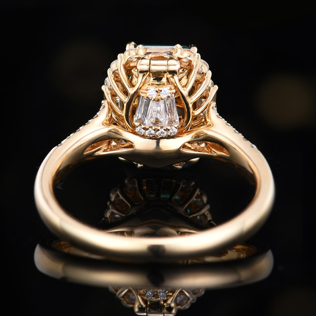 14k Gold 3.09 Ctw Vivid Green Natural Emerald & Diamond Ring/pendant( Without Chain ) - 4