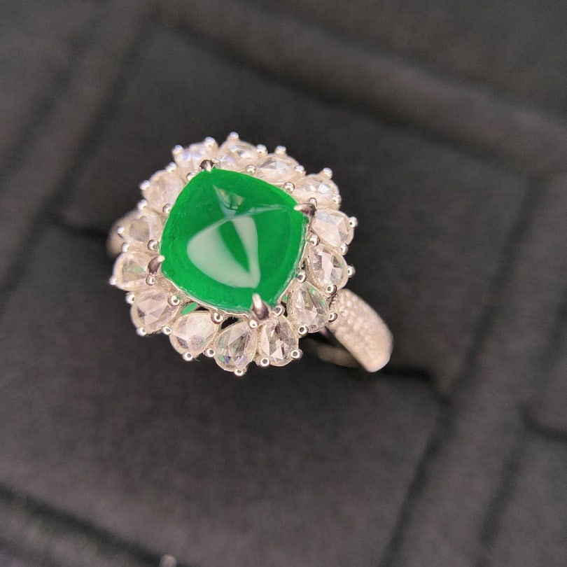 14k Gold 3.13 Ctw Natural Emerald & Diamond Ring - 3