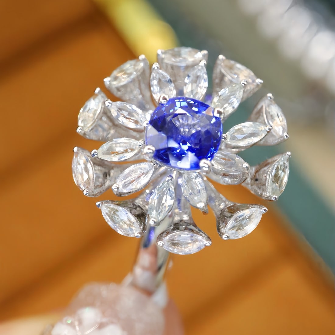 14k Gold 2.35 Ctw Natural Sapphire & Sapphire Ring - 2