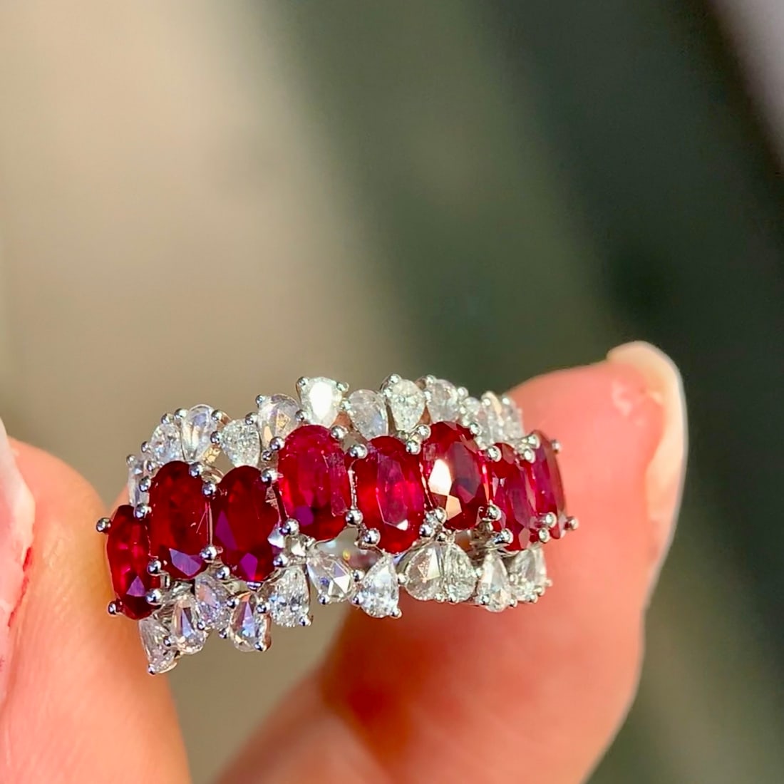 14k Gold 2.43 Ctw Natural Ruby & Diamond Ring (1 of 8)