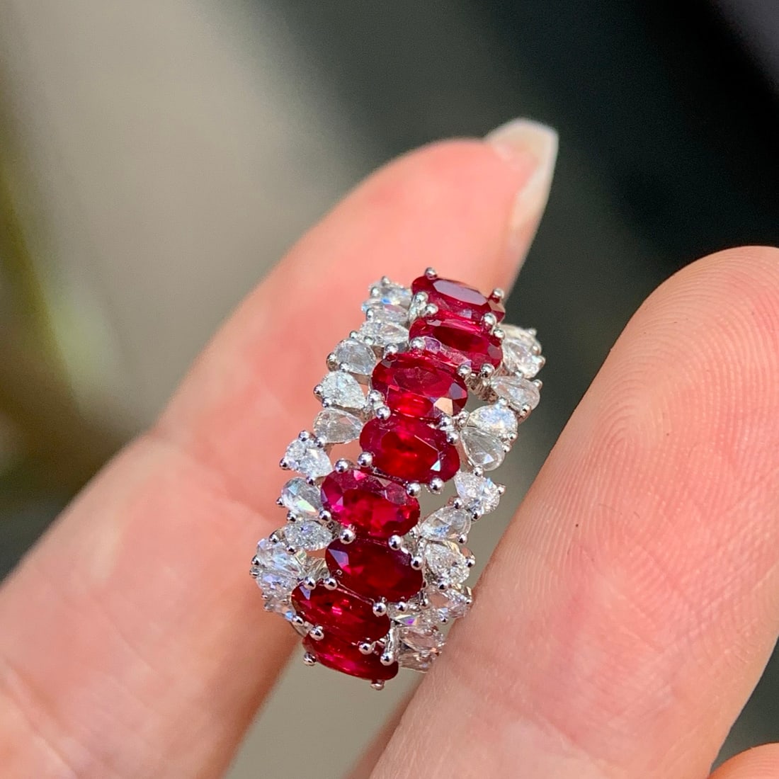 14k Gold 2.43 Ctw Natural Ruby & Diamond Ring - 2