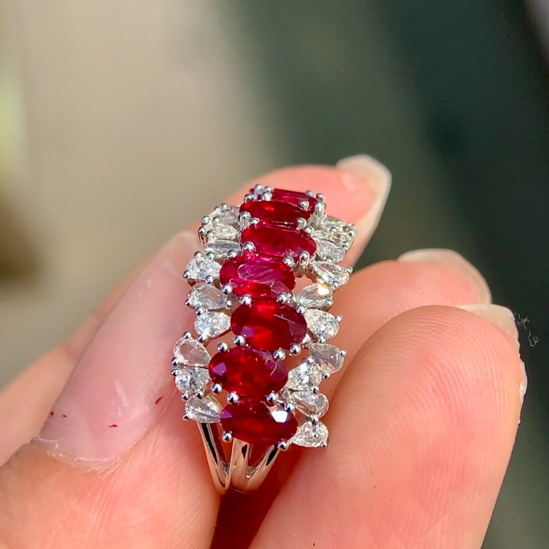 14k Gold 2.43 Ctw Natural Ruby & Diamond Ring - 3