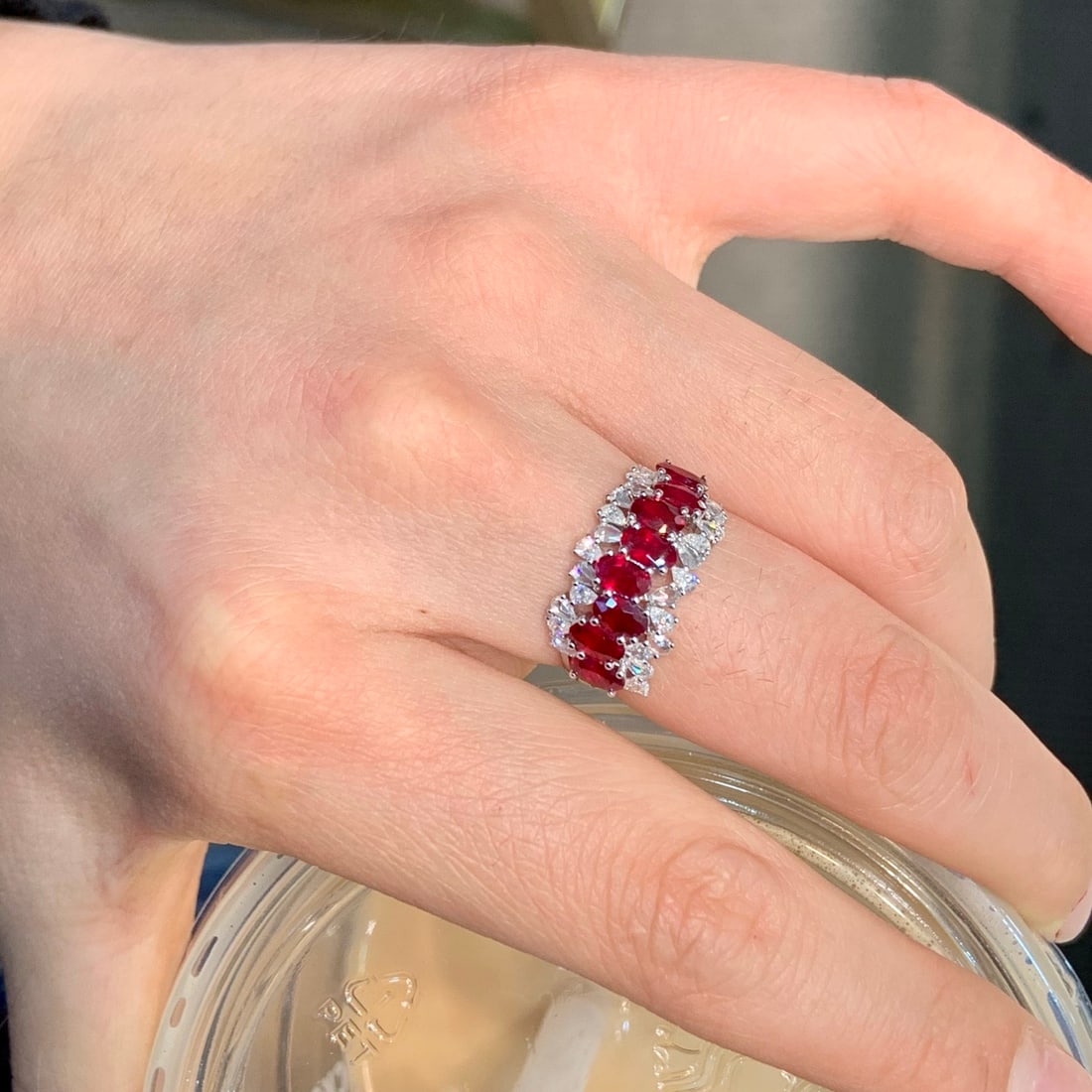 14k Gold 2.43 Ctw Natural Ruby & Diamond Ring - 5