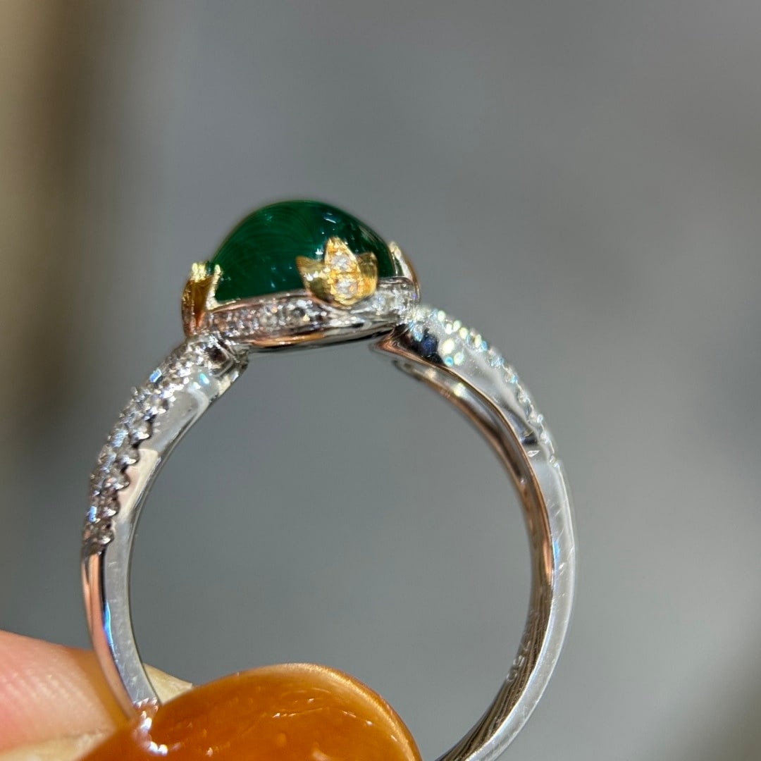 14k Gold 3.10 Ctw Natural Emerald & Diamond Ring - 4