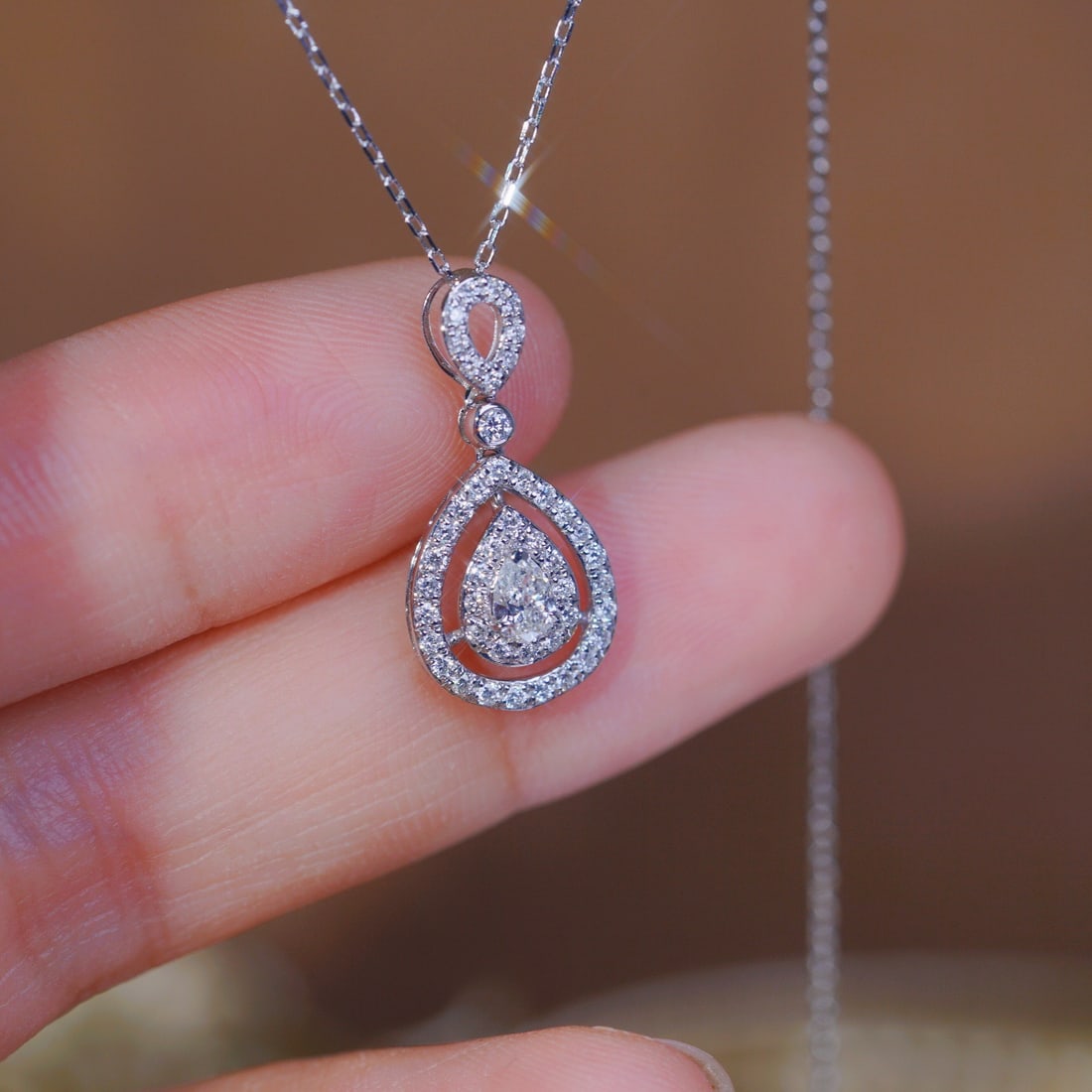 14k Gold 0.45 Ctw Natural H Diamond Necklace - 3