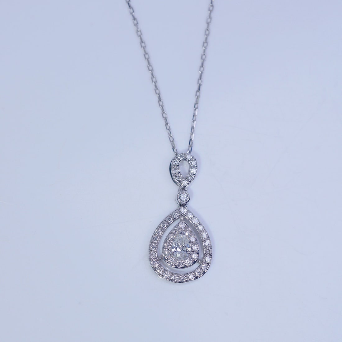 14k Gold 0.45 Ctw Natural H Diamond Necklace - 5