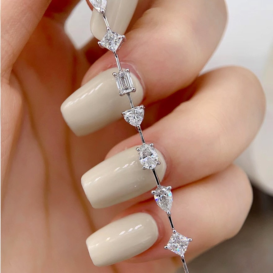 14k Gold 3.8 Ct Natural H Diamond Bracelet - 8