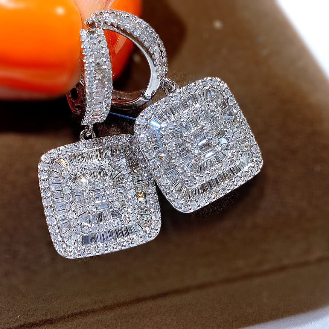 14k Gold 1.3 Ct Natural H Diamond Earrings - 2