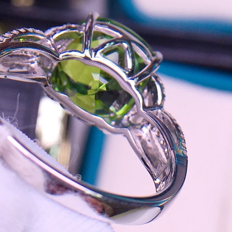 14k Gold 7.1 Ct Natural Tourmaline & Diamond Ring - 5