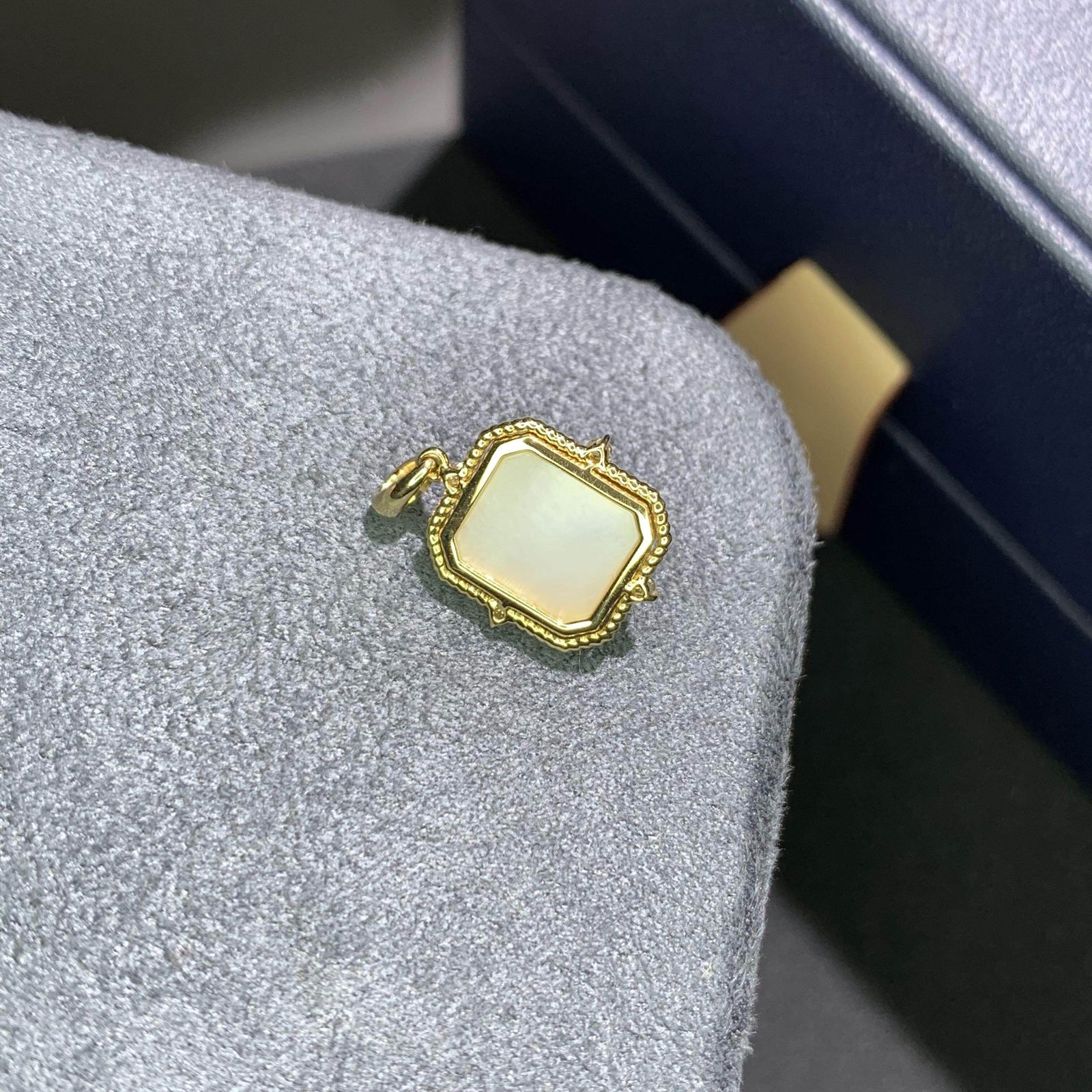 14k Gold 0.26 Ctw Natural Emerald & Diamond Pendant( Without Chain ) - 7