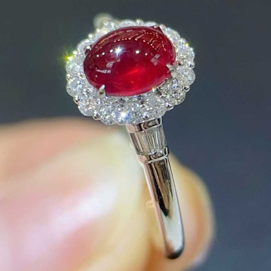 14k Gold 1.30 Ctw Natural Ruby & Diamond Ring - 2
