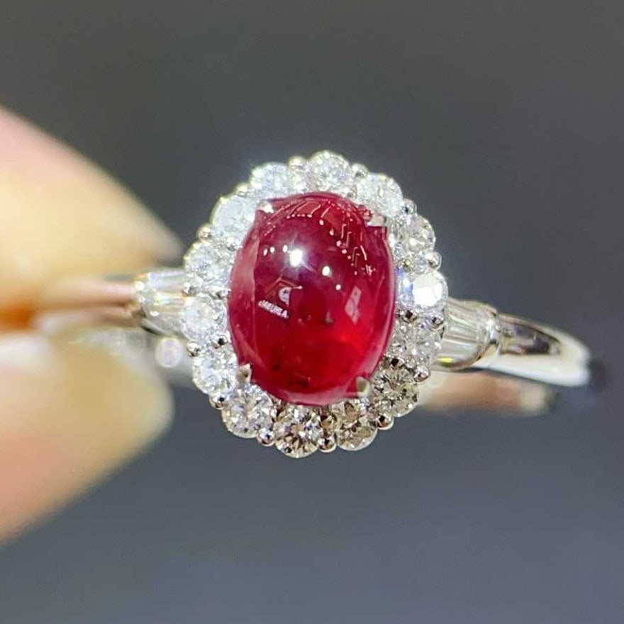 14k Gold 1.30 Ctw Natural Ruby & Diamond Ring - 4