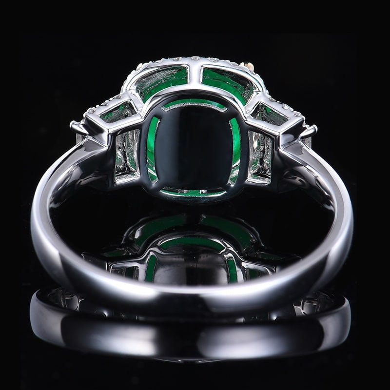 14k Gold 2.13 Ctw Vivid Green Natural Emerald & Diamond Ring - 4