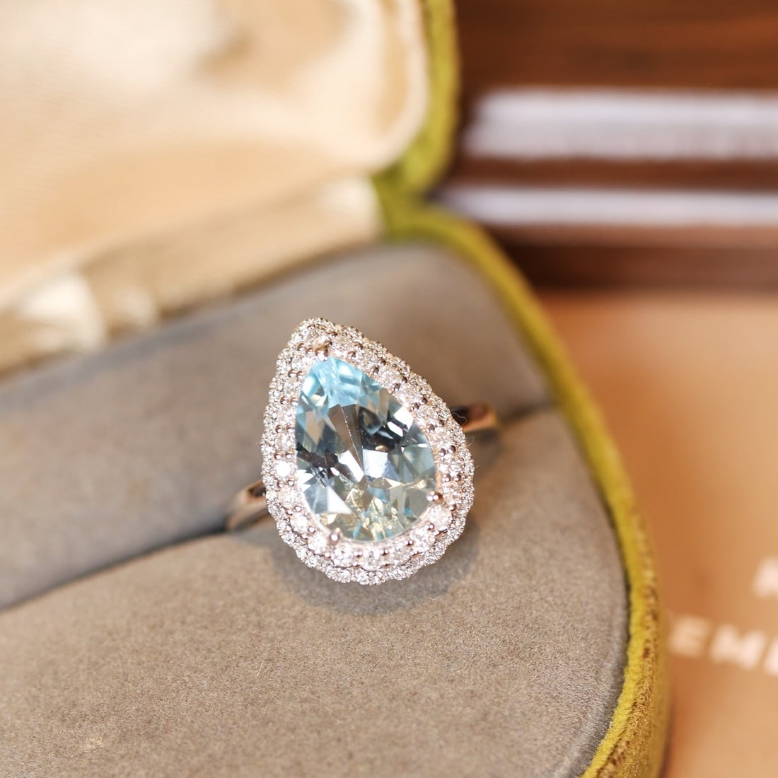 14k Gold 3.71 Ctw Natural Aquamarine & Diamond Ring - 3