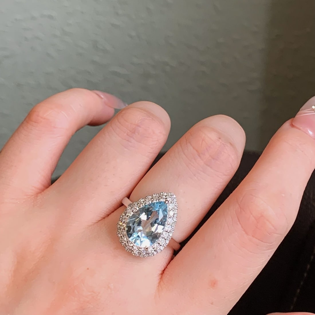 14k Gold 3.71 Ctw Natural Aquamarine & Diamond Ring - 5