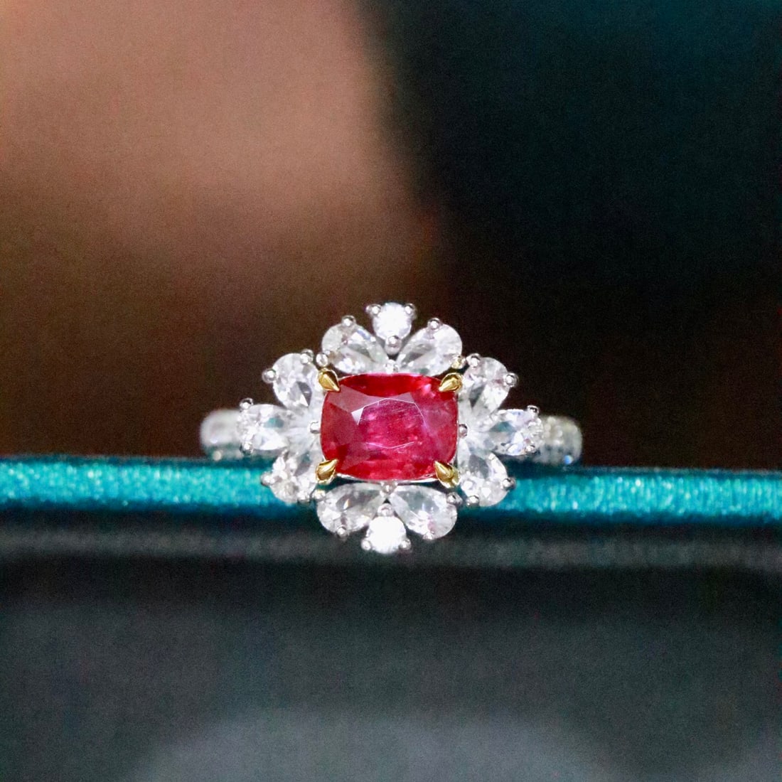 14k Gold 1.13 Ctw Natural Ruby & Diamond Ring - 3