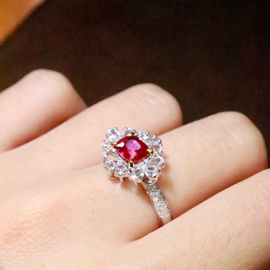 14k Gold 1.13 Ctw Natural Ruby & Diamond Ring - 6